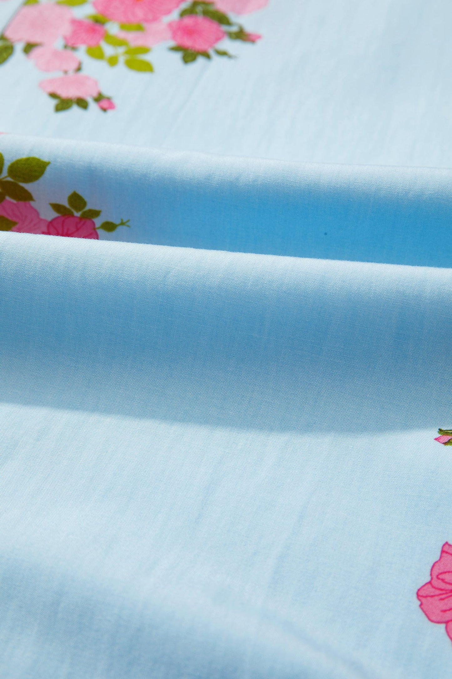 Floral Contrast Ricrac Trim Bubble Sleeve Dress