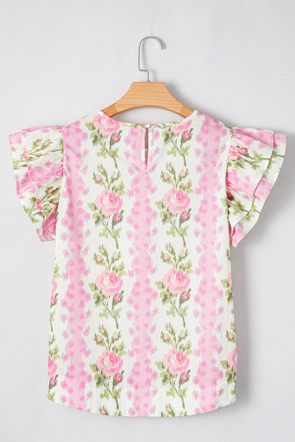 Floral Ruffle Short Sleeve Top