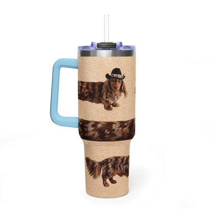 Andouille Wrap Get A-Long Little Doggie Vacuum Thermal Tumbler, 40oz