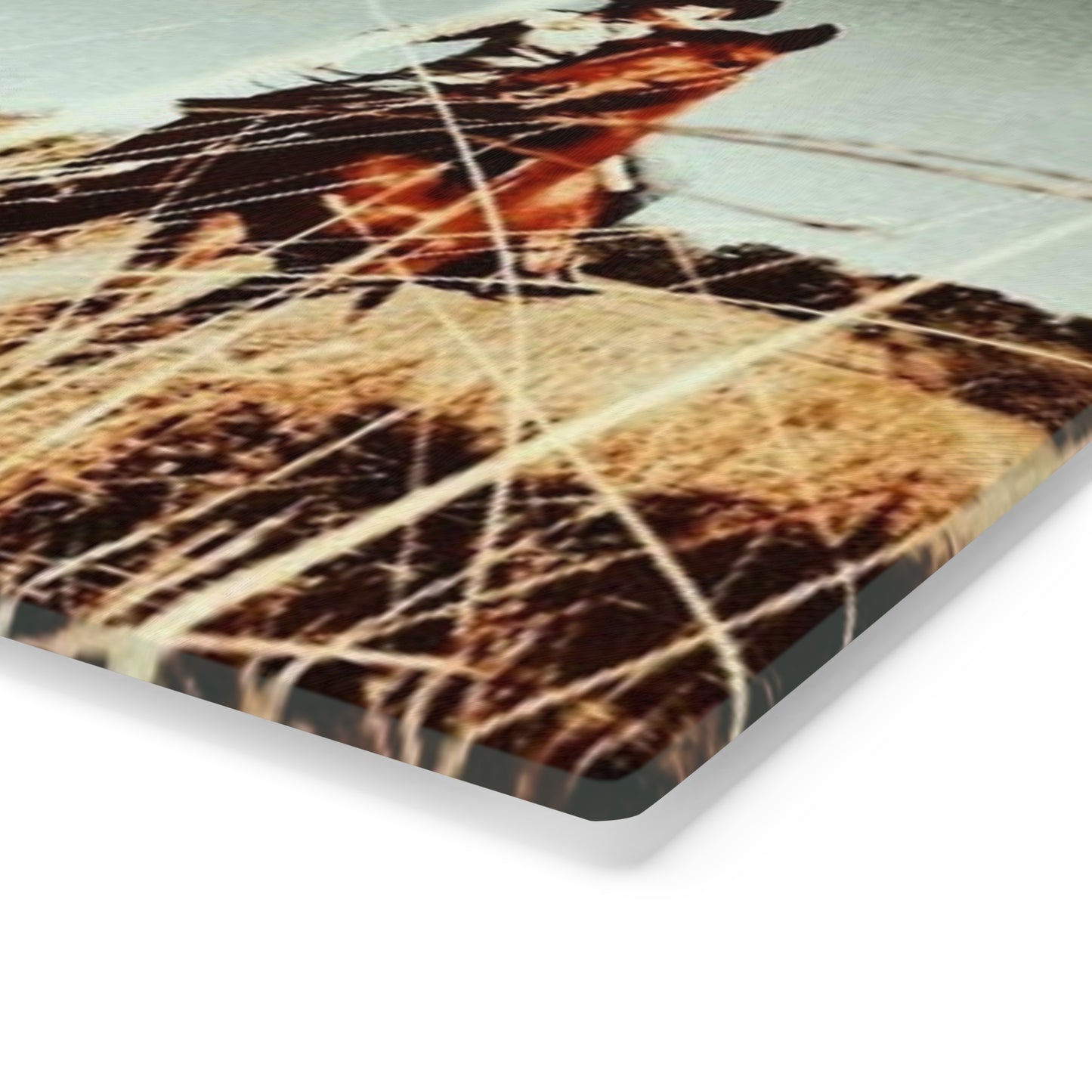 Cowgirl Salty Mustang Co. Glass Cutting Board