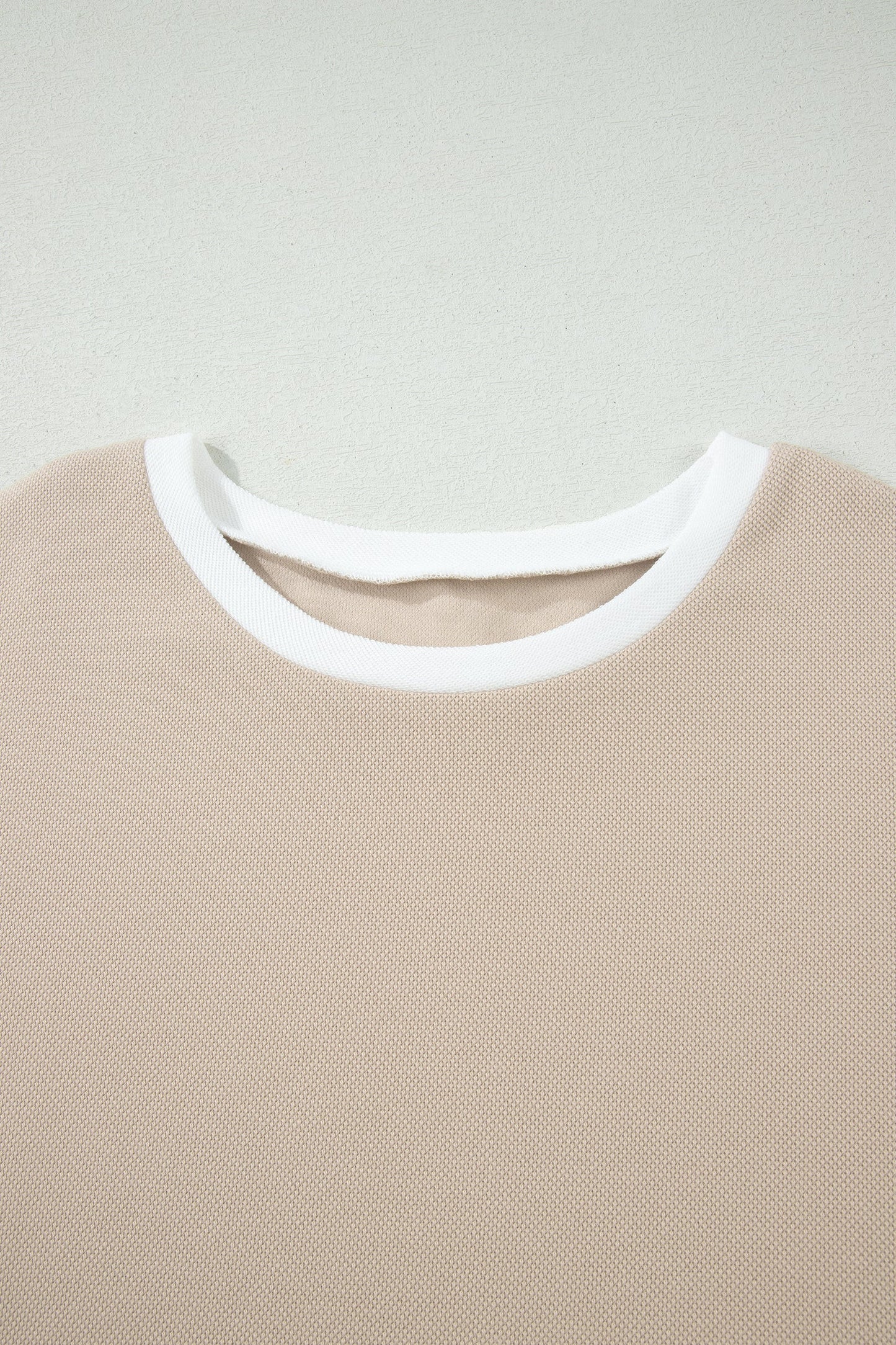 Colorblock Raw Edge Oversize Tee & Shorts Set