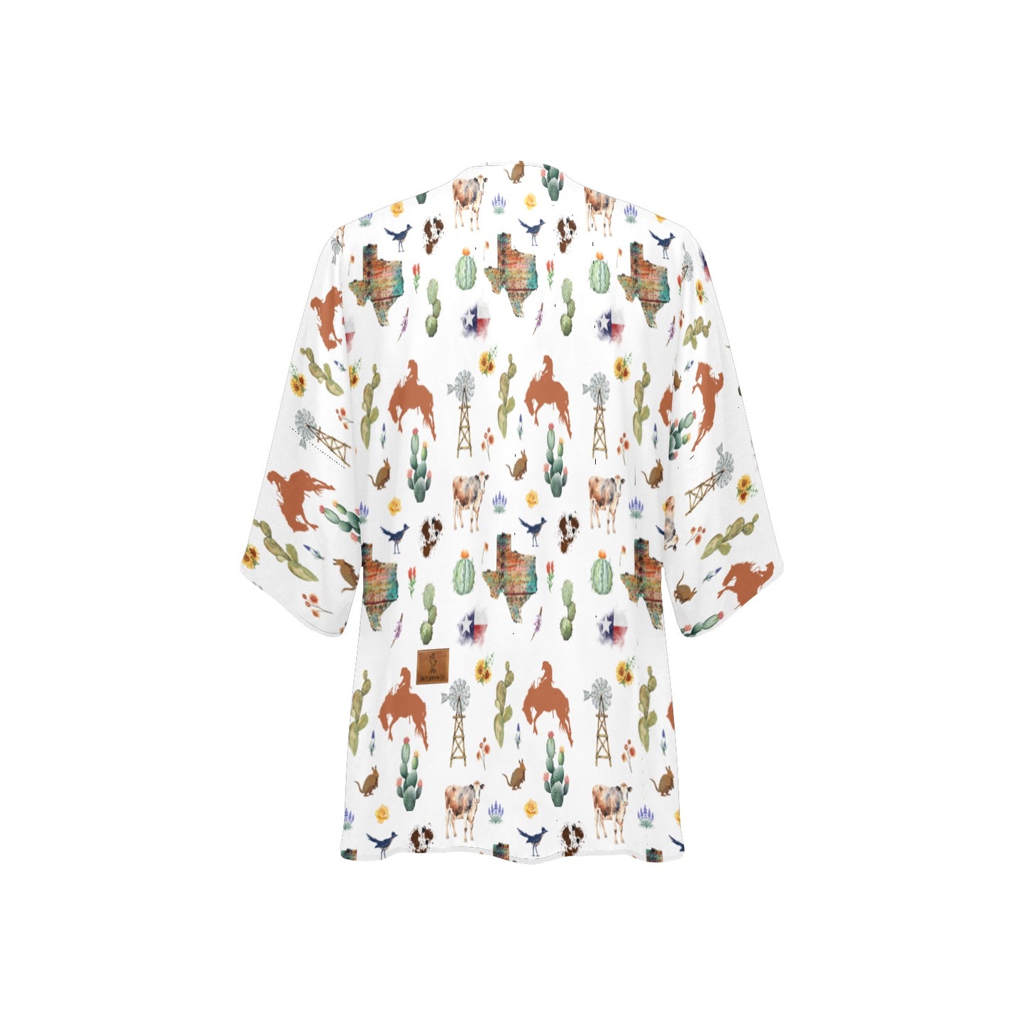 Heart of Texas Kimono Chiffon Cover Up
