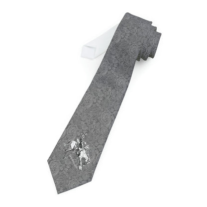 West Texas Bronc Rider Dark Paisley Necktie