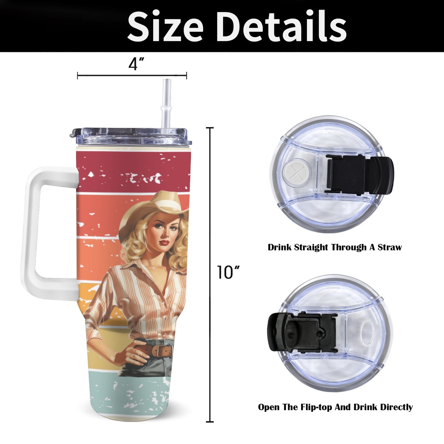 Pecos Cowgirl 40 oz Tumbler