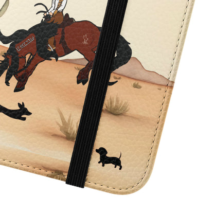 Salty Mustang Co. Lady Puncher Flip Wallet Phone Case (Samsung & iPhone)