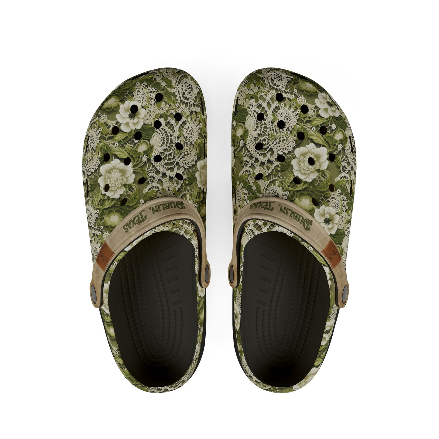 Dublin, Texas Green Lace Salty Clogs (Adult)