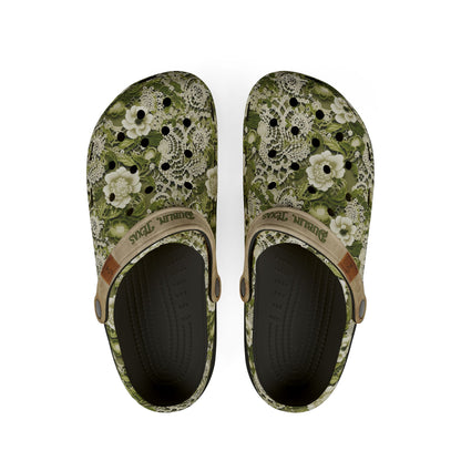 Dublin, Texas Green Lace Salty Clogs (Adult)