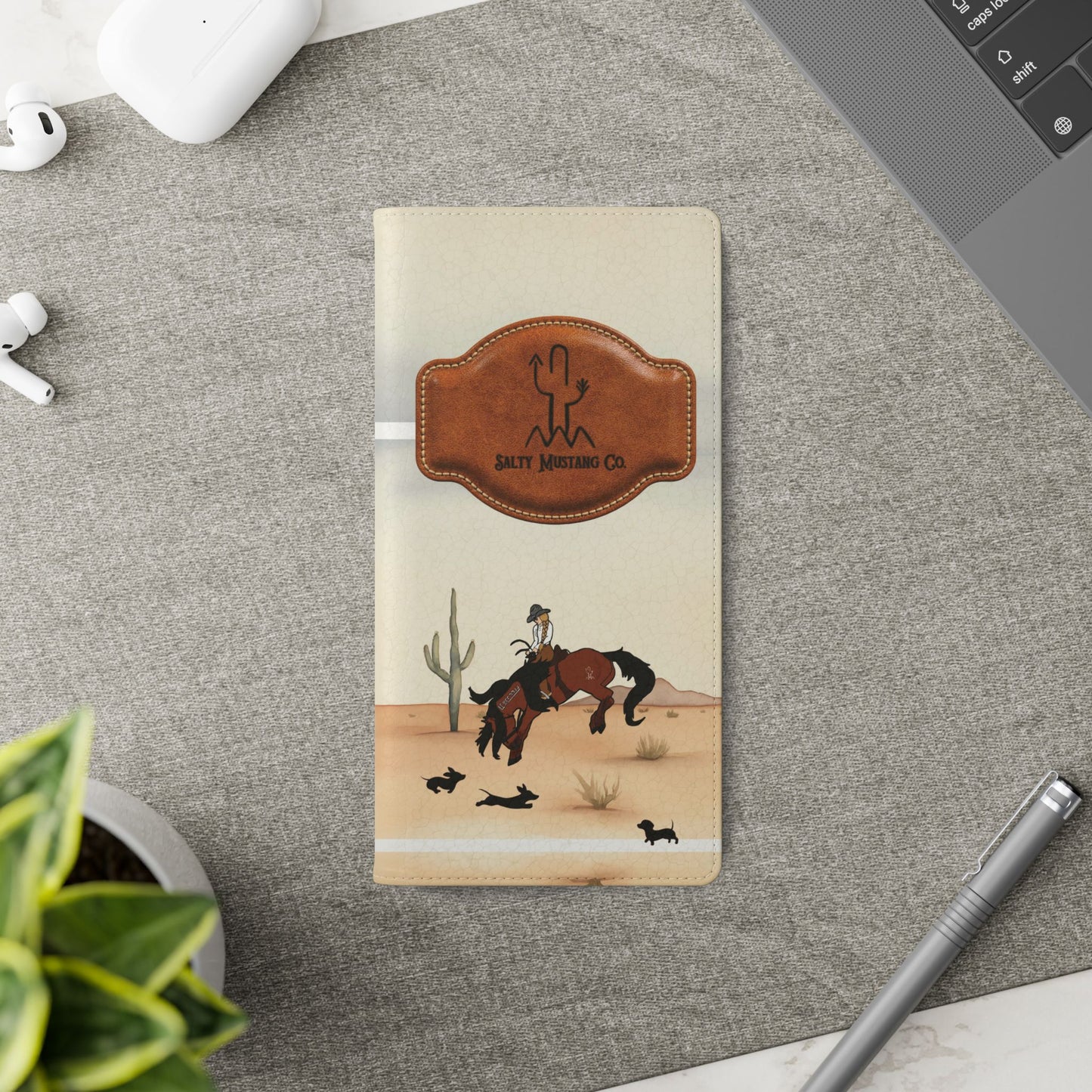Salty Mustang Co. Lady Puncher Flip Wallet Phone Case (Samsung & iPhone)