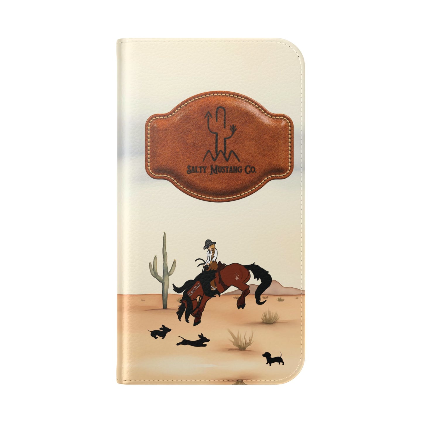 Salty Mustang Co. Lady Puncher Flip Wallet Phone Case (Samsung & iPhone)