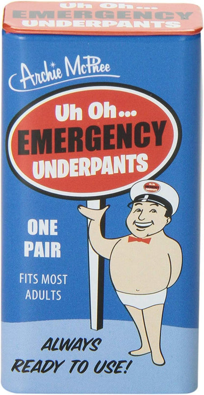 1 Emergency Underpants + 1 Instant Undies ~ COMBO SET - Archie McPhee