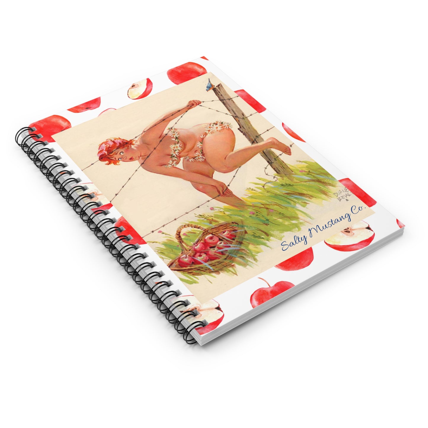 Darn Barbed Wire "Hilda" Spiral Notebook - Ruled Line