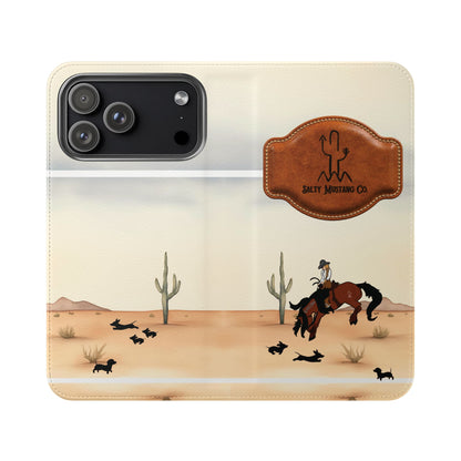 Salty Mustang Co. Lady Puncher Flip Wallet Phone Case (Samsung & iPhone)