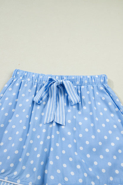 Polka Dot Top & Shorts Pajama Set