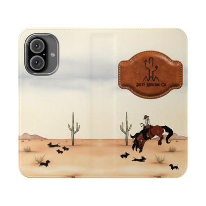 Salty Mustang Co. Lady Puncher Flip Wallet Phone Case (Samsung & iPhone)