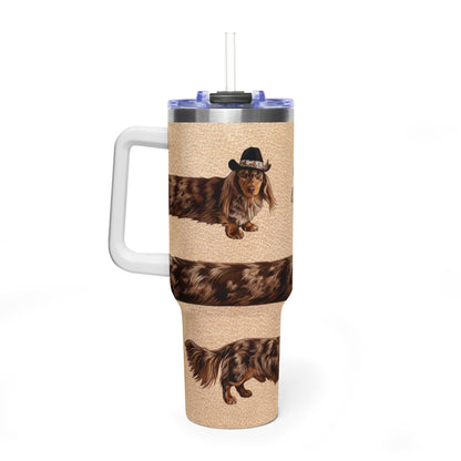 Andouille Wrap Get A-Long Little Doggie Vacuum Thermal Tumbler, 40oz
