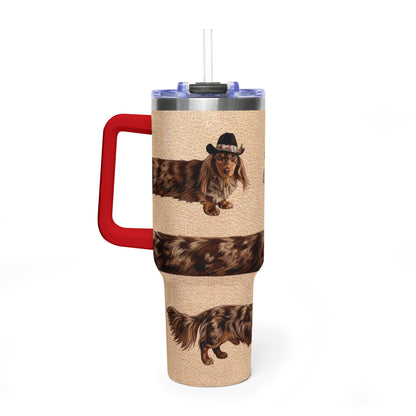 Andouille Wrap Get A-Long Little Doggie Vacuum Thermal Tumbler, 40oz