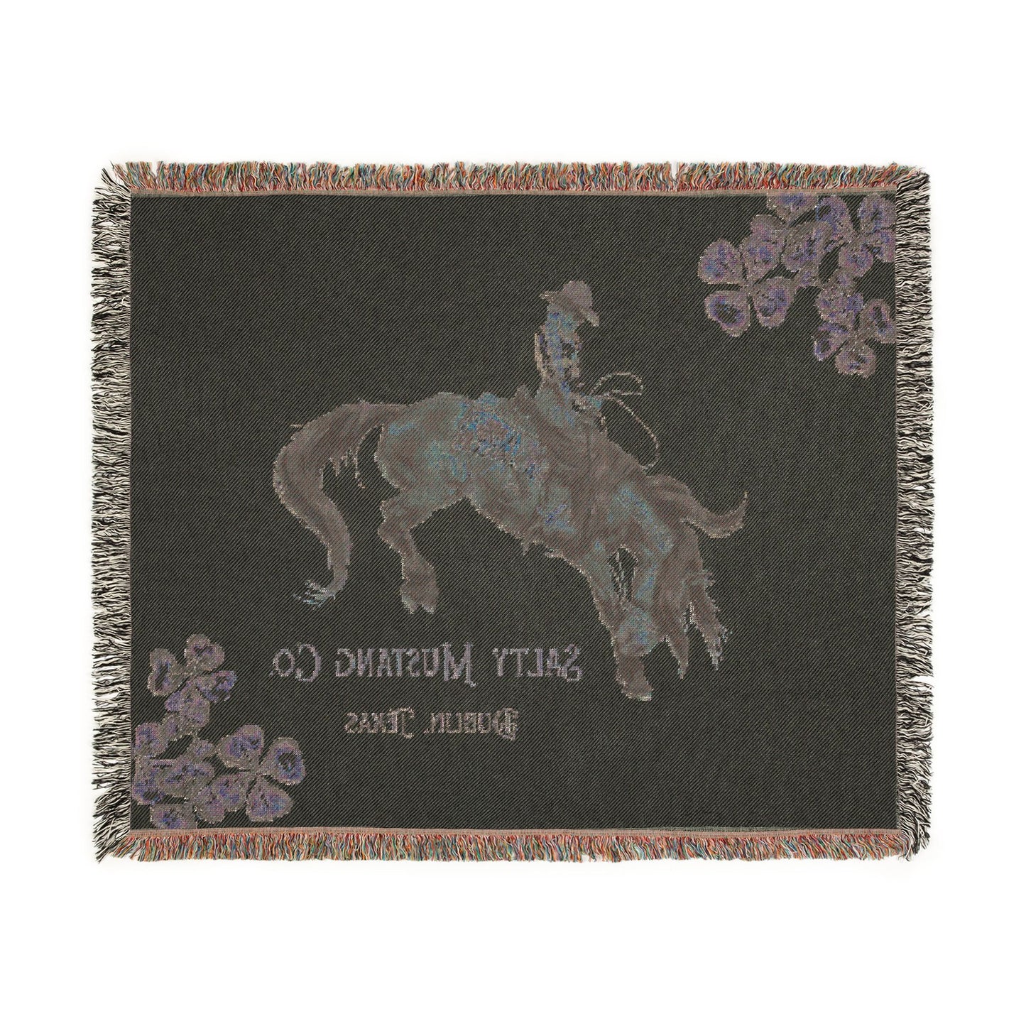 Salty Mustang Co. Dublin, Texas Woven Blanket