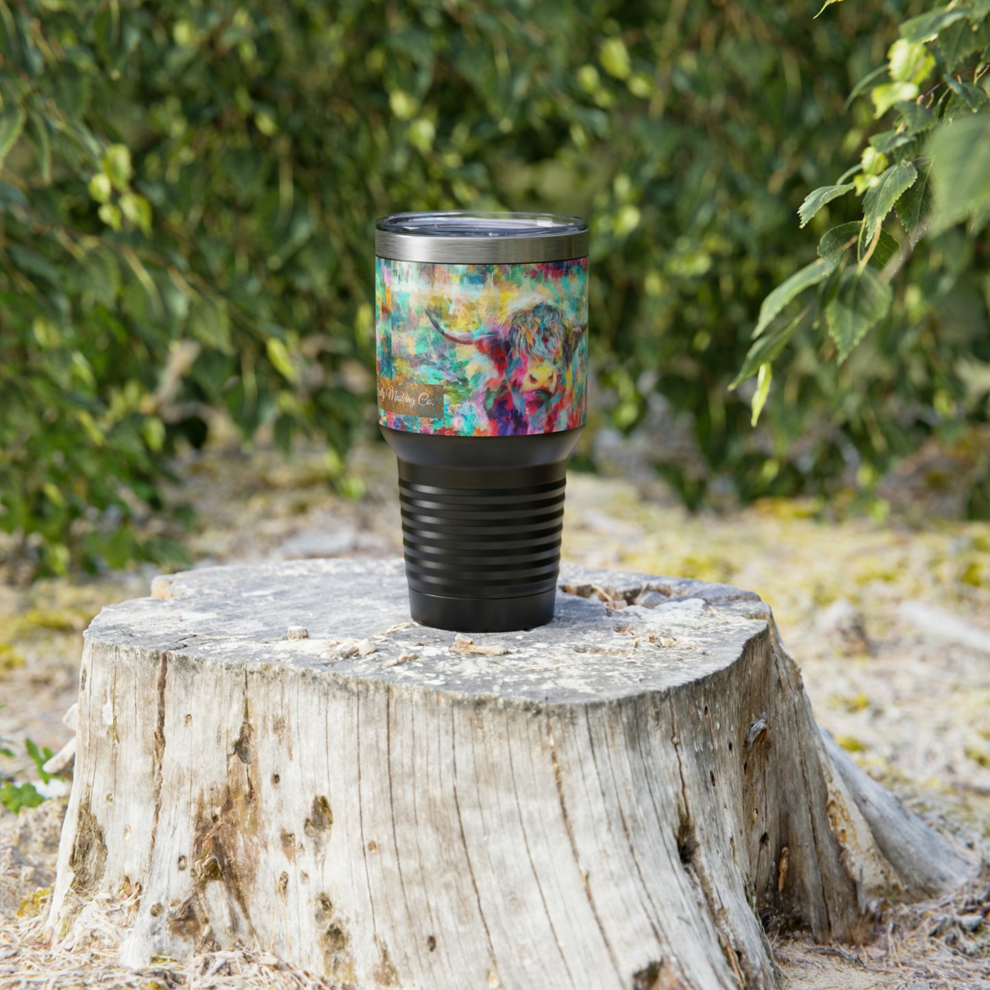 Salty Mustang Co. Highland Cow Multi-Color Ringneck Tumbler, 30oz