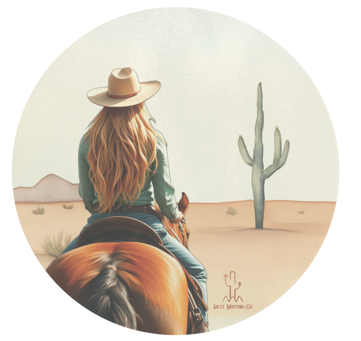 Fort Davis Days Round Glass Cutting Board