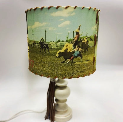 Vintage Bull Rider Lampshade