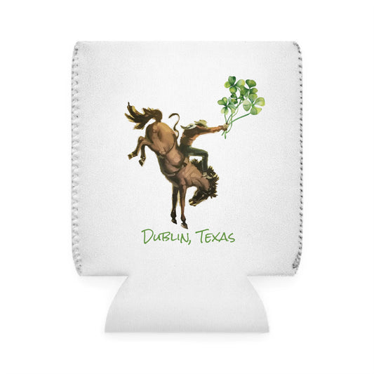 Dublin, Texas Salty Mustang Co. Shamrock Koozie