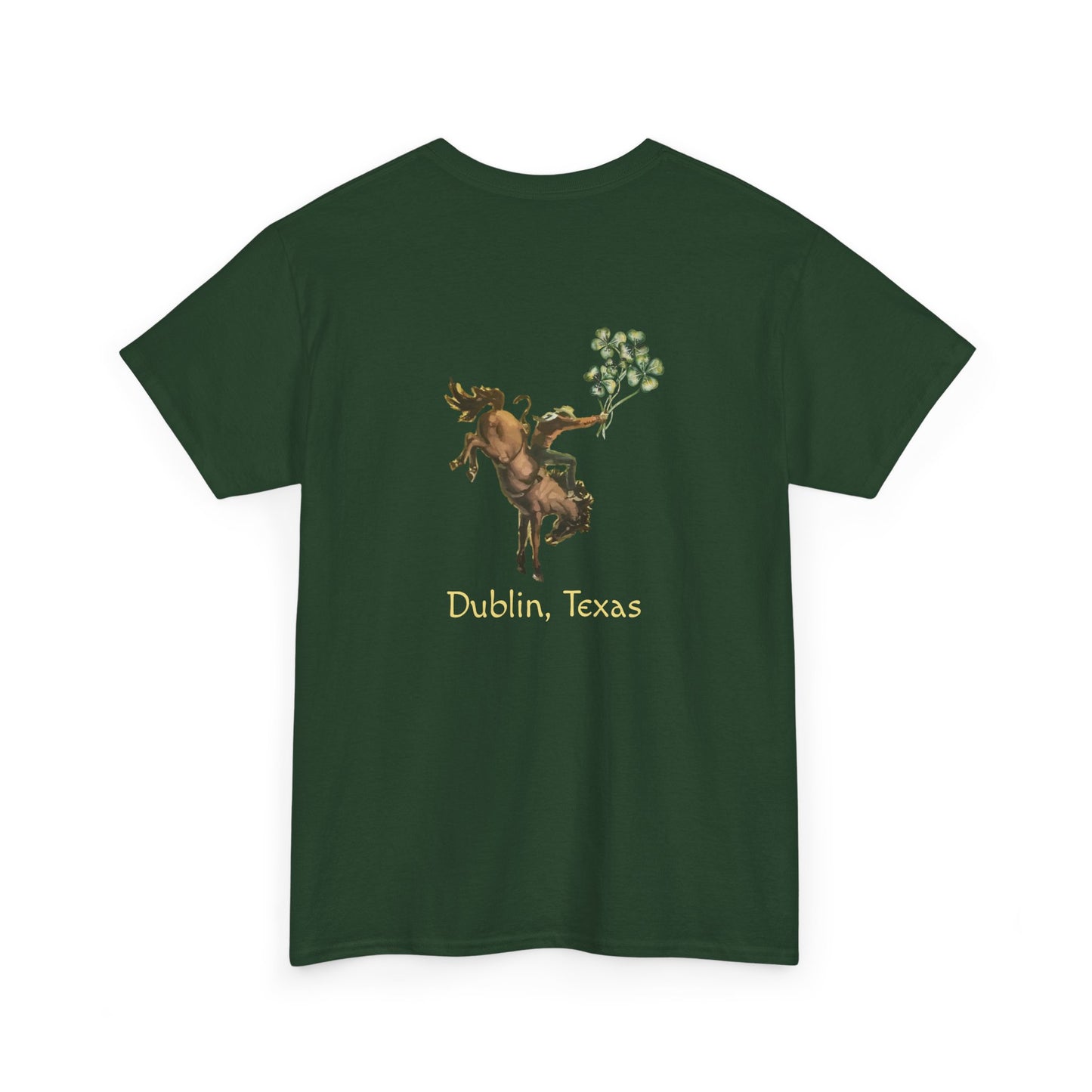 Dublin, Texas Shamrock Bronc Rider Unisex Heavy Cotton Tee