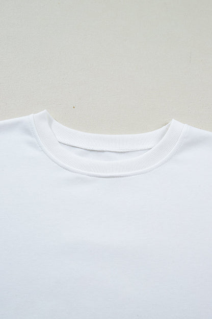 Solid Drop Shoulder Long Sleeve Top