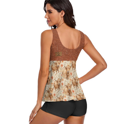 Red Clay & Highlands Ladies Dress Top Split Swimwear