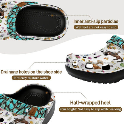 Springtime In Texas High-Heeled Salty Clogs