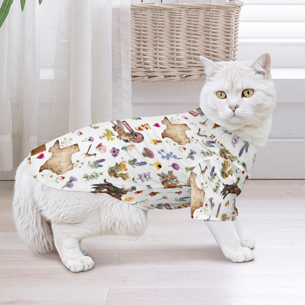 Spring Time In Texas Button Down Pet Shirt