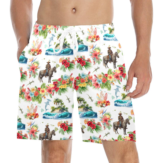 Paniolo Mid-Length Men’s Swim Trunks