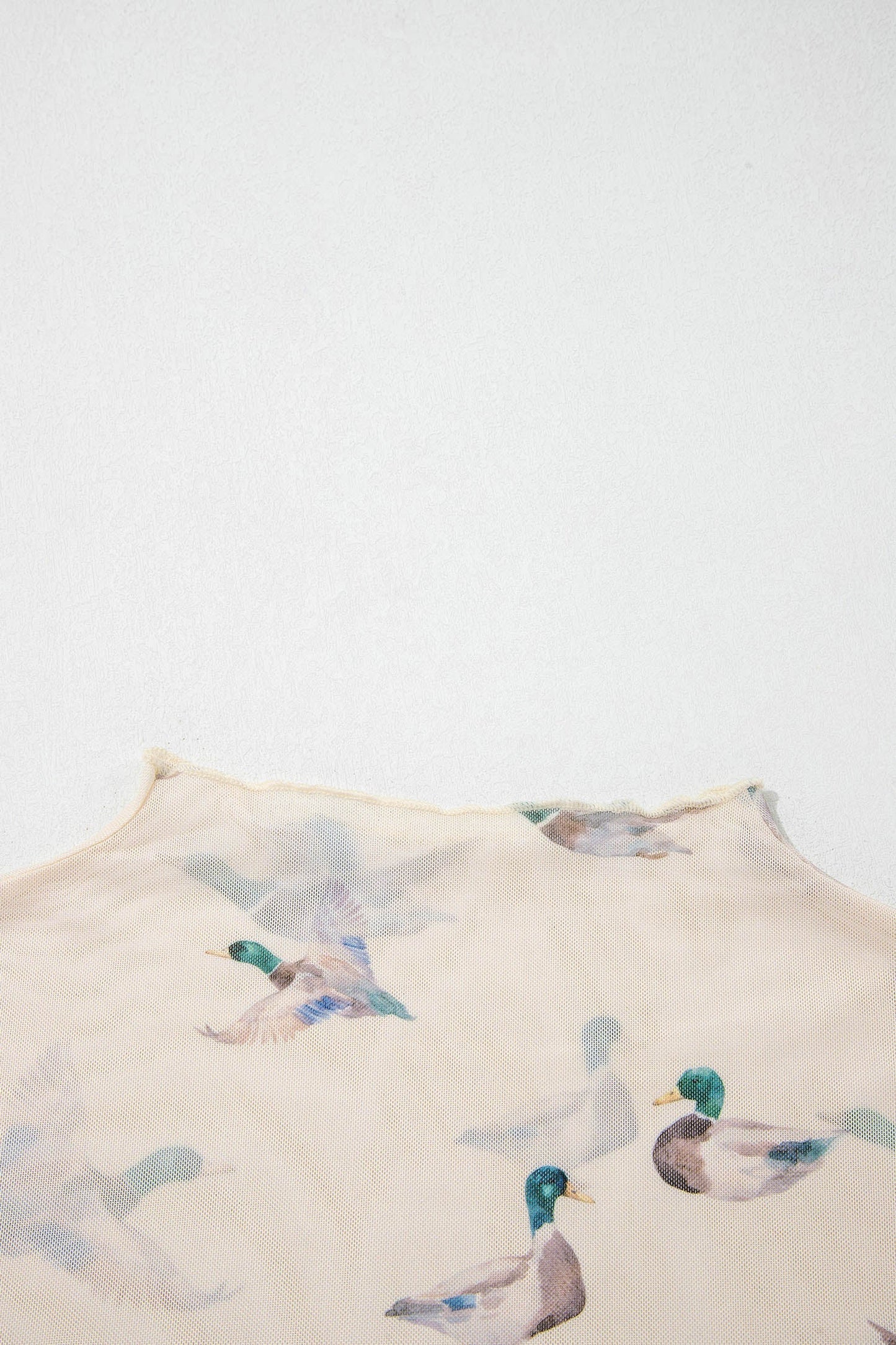Sheer Mallard Mesh Short Sleeve Top