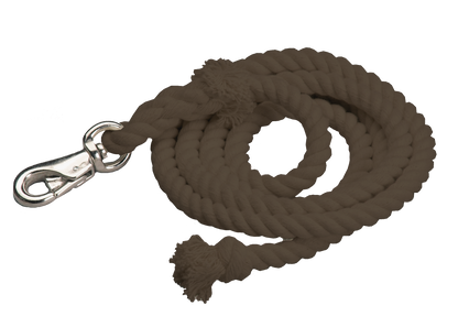 Cotton Lead Ropes - 10' with Bullsnap, Various Colors
