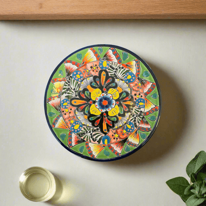 8" Talavera Ceramic Dinner Plate | Authentic Mexican Dinnerware