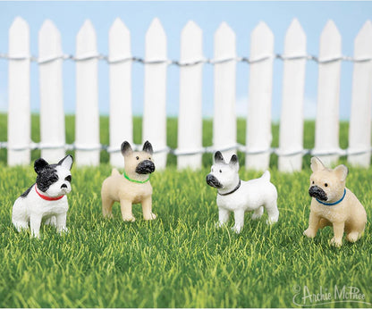 Itty Bitty French Bulldogs (Bag of 8) - Tiny Cute Dog Figurines - Archie McPhee