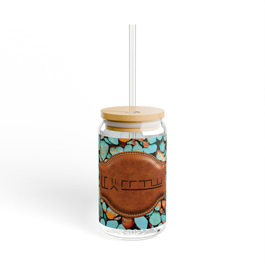 Desert Gem Personalized Mustang Brand Sipper Glass, 16oz
