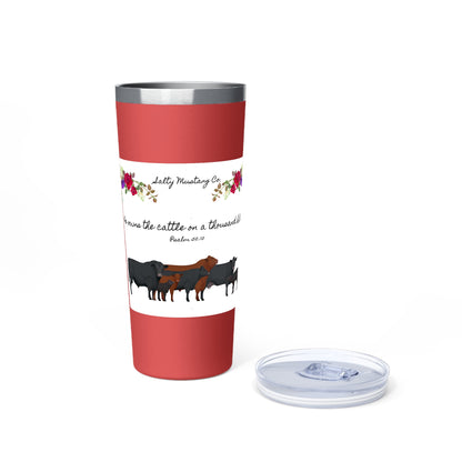 Salty Mustang Co. He Own's The Cattle On A Thousand Hills Copper Vacuum Insulated Tumbler, 22oz