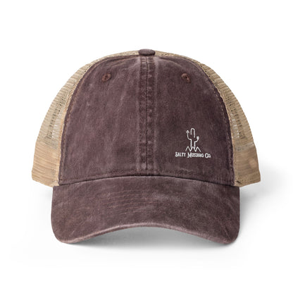 Women's Washed Mesh-Back Cap Embroidered Brand