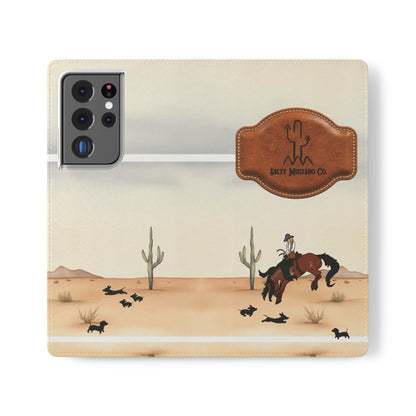 Salty Mustang Co. Lady Puncher Flip Wallet Phone Case (Samsung & iPhone)