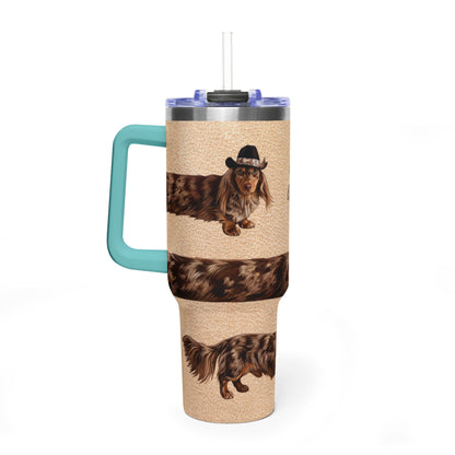 Andouille Wrap Get A-Long Little Doggie Vacuum Thermal Tumbler, 40oz