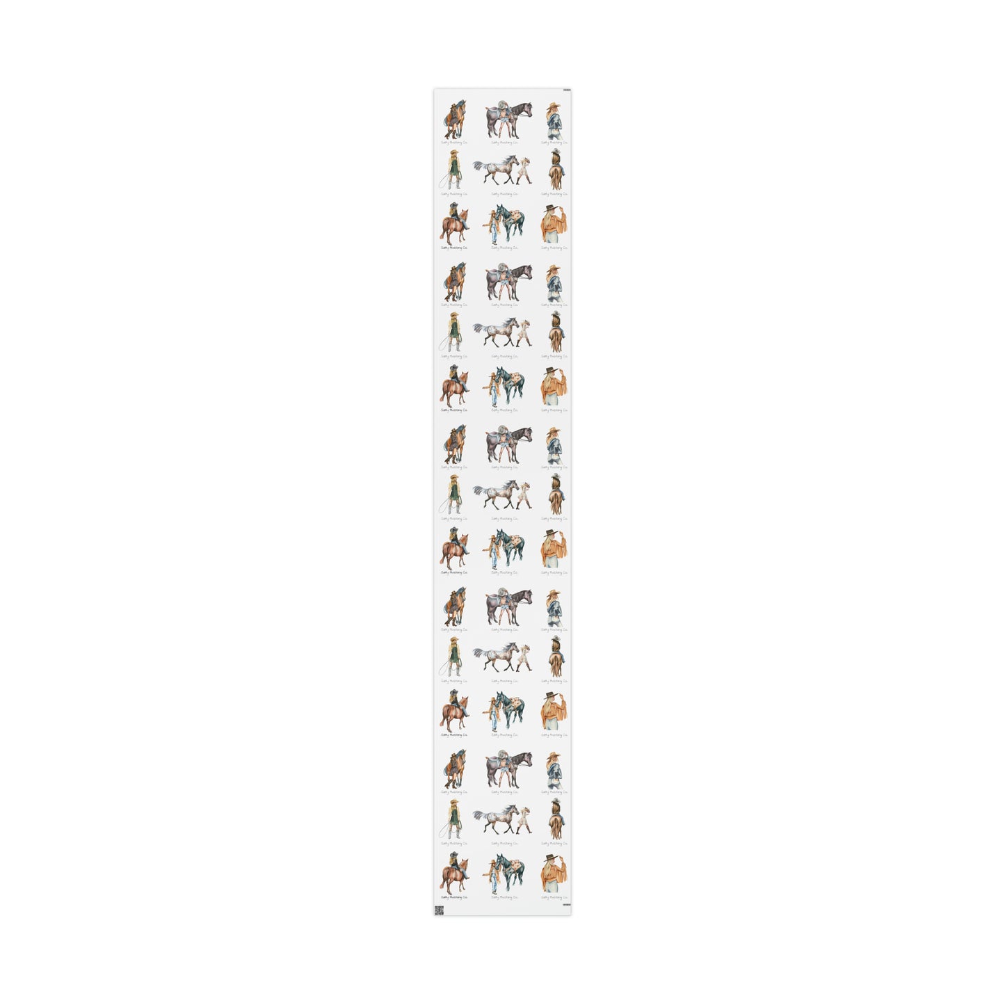 Designer Cowgirl Watercolor Wrapping Papers