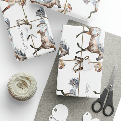 Hooves & Hearts Cowgirl Wrapping Papers