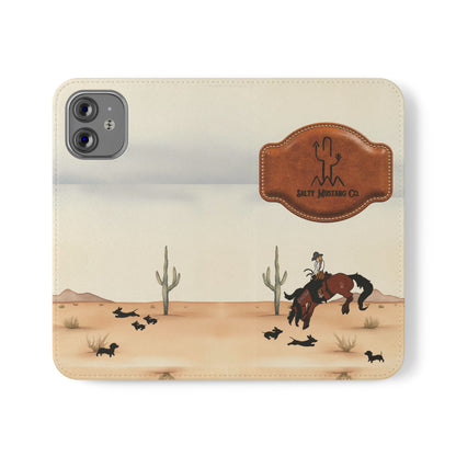 Salty Mustang Co. Lady Puncher Flip Wallet Phone Case (Samsung & iPhone)
