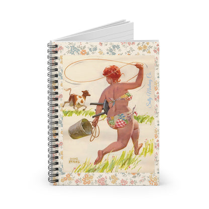 Hilda Chasing The Milk Spiral Notebook - Ruled Line