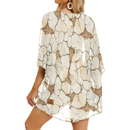 Dry ground Kimono Chiffon Cover Up