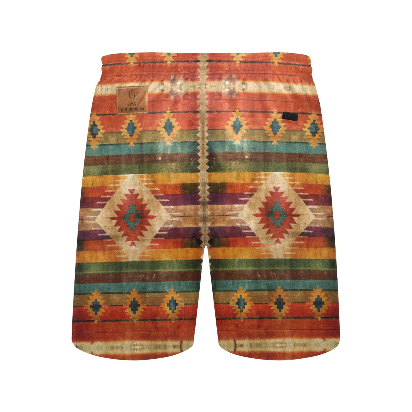 Rustic Native Serape Mid-Length Beach Shorts