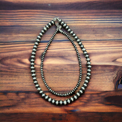8mm Sterling Pearl Necklace — 18 inch