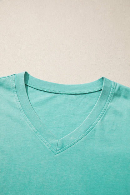 Mineral Wash V-Neck Tee & Skort Set