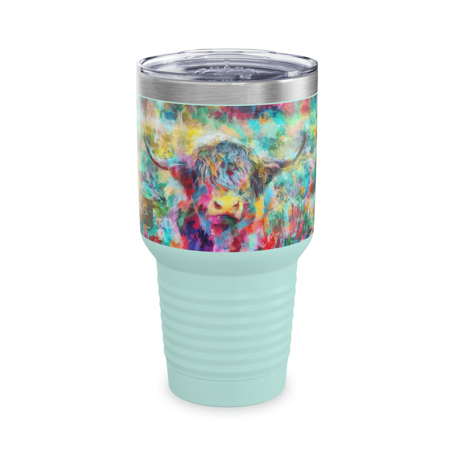 Salty Mustang Co. Highland Cow Multi-Color Ringneck Tumbler, 30oz