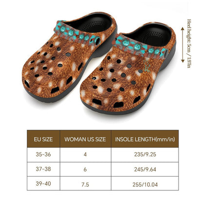As The Deer Pants For Water High-Heeled Salty Clogs